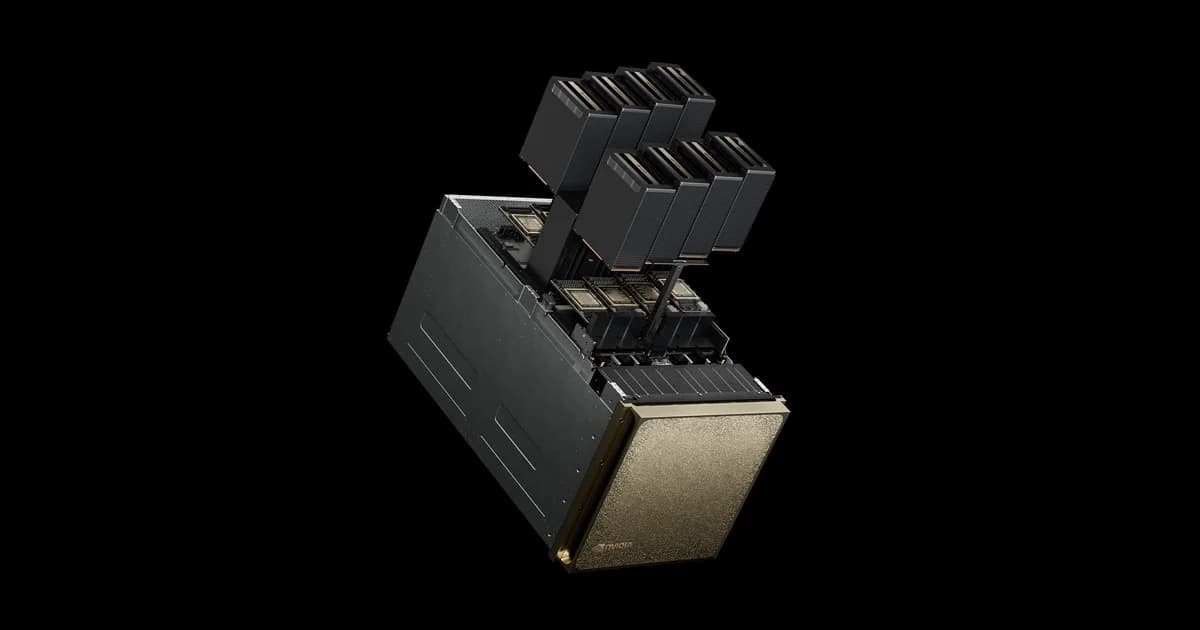 NVIDIA DGX B200 accelerated computing system shown against a black background