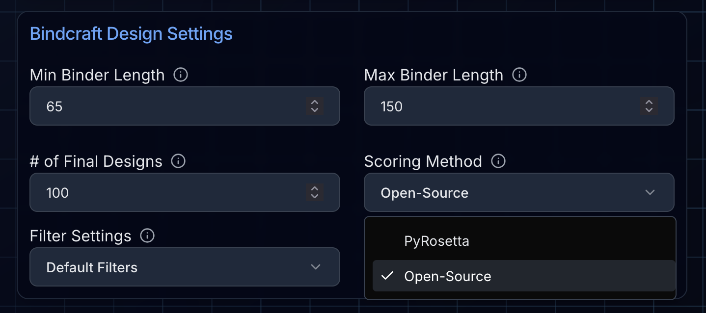 Scoring Method Selection