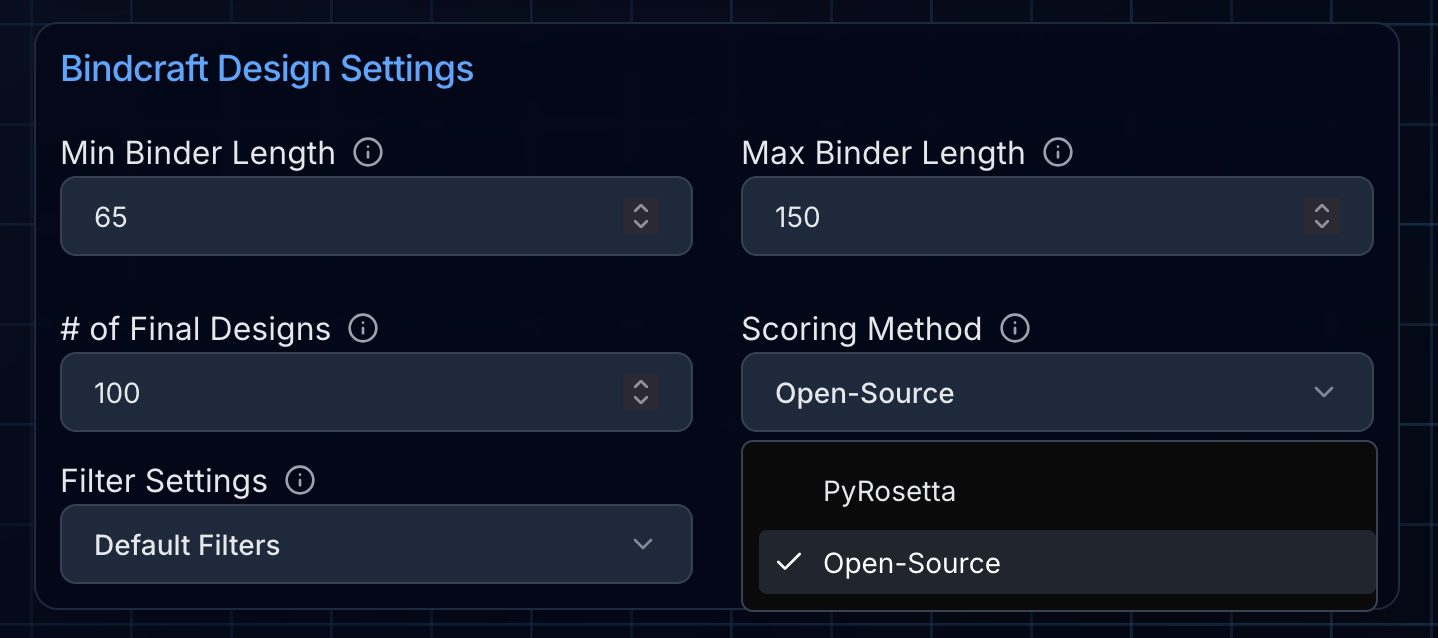 Scoring Method Selection